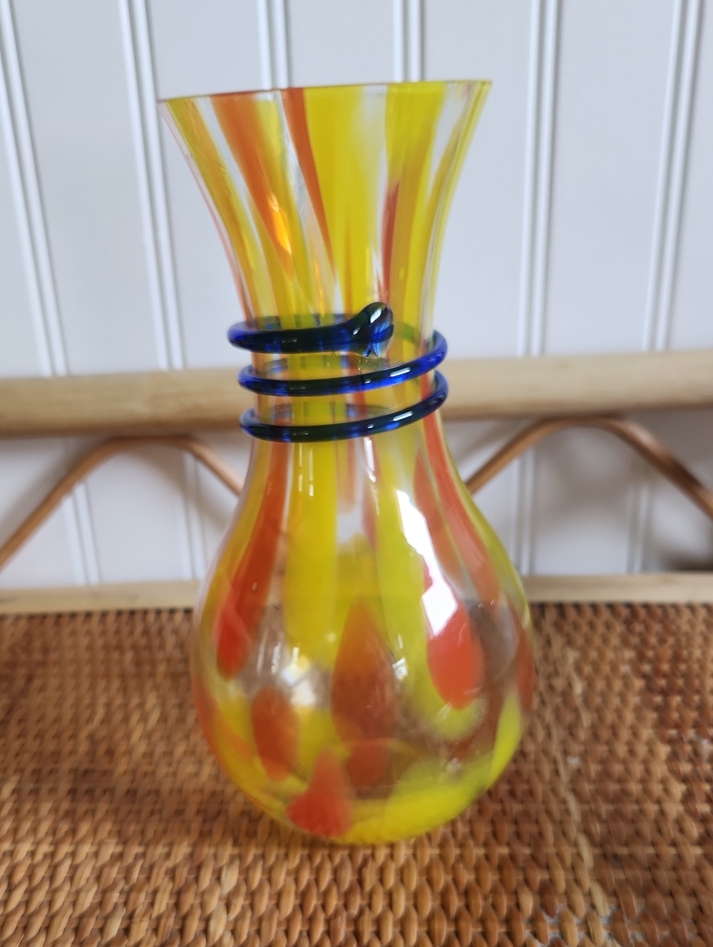 Spatter Art Glass Vase